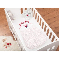 Turbulette Sans Manches à Pois En Coton Bio Minnie Disney -Bébé Literie Magasin AB004B ECR 15 X