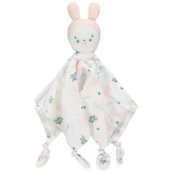 Doudou Plat Lapin à Imprimé Végétal