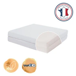 Candide Matelas Pliant 2 Parties 60x120cm - Blanc 8 Candide Matelas Pliant 2 Parties 60x120cm - Blanc -Bébé Literie Magasin CPLP0H BLAN 3 X