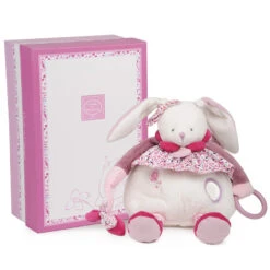 Peluche Pantin Lapin Cerise- Rose
