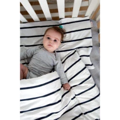 Childhome Housse De Couette + Taie 100 X 140 Cm - Jersey Marin -Bébé Literie Magasin P47973 SANS 3 X