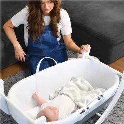 Beaba Couffin Dreami Shnuggle Avec Support - Blanc/gris -Bébé Literie Magasin PCHRUI NoColor 4 X