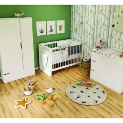 Parure De Lit Avec Housse De Couette Et Taie D'oreiller Nos Petits Amis -Bébé Literie Magasin PCHTF3 BLA 11 X