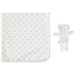 Couverture En Sherpa à Pois Avec Peluche -Bébé Literie Magasin PCHUIF ECR 2 X