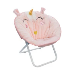 ATMOSPHERA Fauteuil En Tissu Pliant - Licorne - Rose