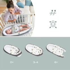 BabyMoov Réducteur De Lit Cocoon Bear - Grey -Bébé Literie Magasin PCHVC3 NoColor 3 X