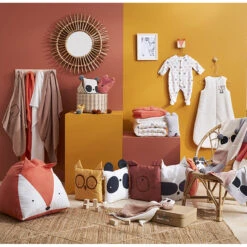 Coussin Ourson Et Raton Laveur Décoratif Ou Modulable En Tour De Lit Ou Tour De Parc -Bébé Literie Magasin PCHWYY GRC 10 X