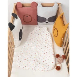 Coussin Ourson Et Raton Laveur Décoratif Ou Modulable En Tour De Lit Ou Tour De Parc -Bébé Literie Magasin PCHWYY GRC 13 X