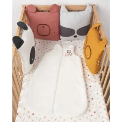 Coussin Ourson Et Raton Laveur Décoratif Ou Modulable En Tour De Lit Ou Tour De Parc -Bébé Literie Magasin PCHWYY GRC 14 X