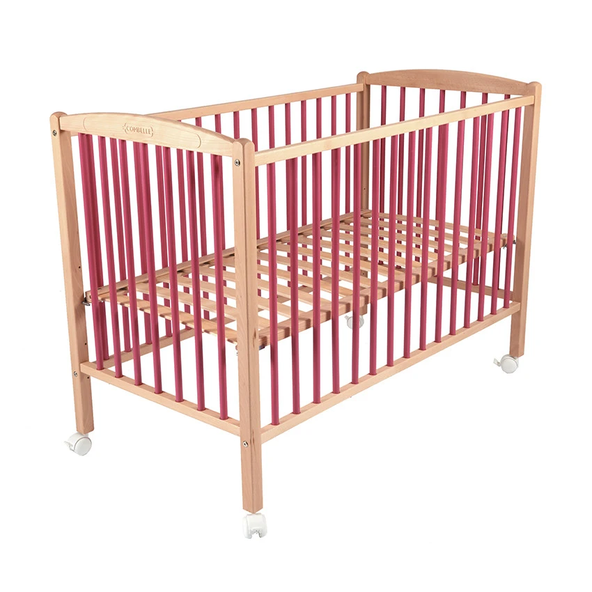 Lit Arthur 60 X 120 Cm Avec Roulettes – Hybride Fuschia 5 Lit Arthur 60 X 120 Cm Avec Roulettes – Hybride Fuschia – Image 3