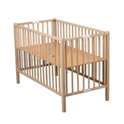 Lit Roméo Extra Pliant 60 X 120 Cm – Vernis Naturel -Bébé Literie Magasin PCHY9I NoColor 4 X