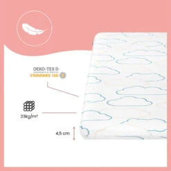 BabyMoov Matelas De Voyage Cosy'Lite Nomad 60x120 Cm Imprimé Nuages -Bébé Literie Magasin PCI0JW NoColor 3 X