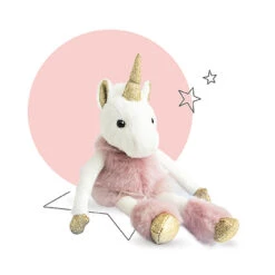 Peluche Licorne Glitter 25 Cm - Rose