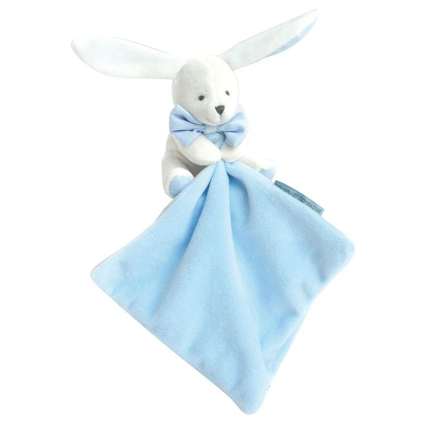 Lapin Mouchoir Avec Boîte Fleurs - Bleu 3 Lapin Mouchoir Avec Boîte Fleurs - Bleu