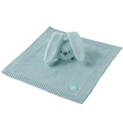 NATTOU Doudou En Tricot Lapin 26cm - Menthe