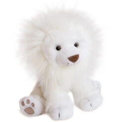 Peluche Lion Des Neiges 28 Cm - Blanc