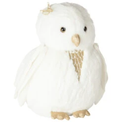 Peluche Forme Chouette En Sherpa Hiver Magique