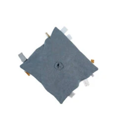 Doudou Plat Paco 100% Coton - Bleu -Bébé Literie Magasin PJPRJN NoColor 3 X