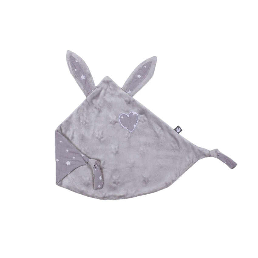 Doudou Lapin Petit Coeur - Gris 3 Doudou Lapin Petit Coeur - Gris